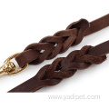 Leather Premium brass buckle Pet soft Leash